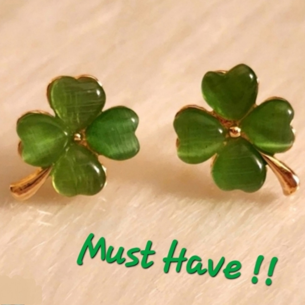 Stud 4 Leaf Clover Stud Earrings Irish